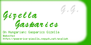 gizella gasparics business card